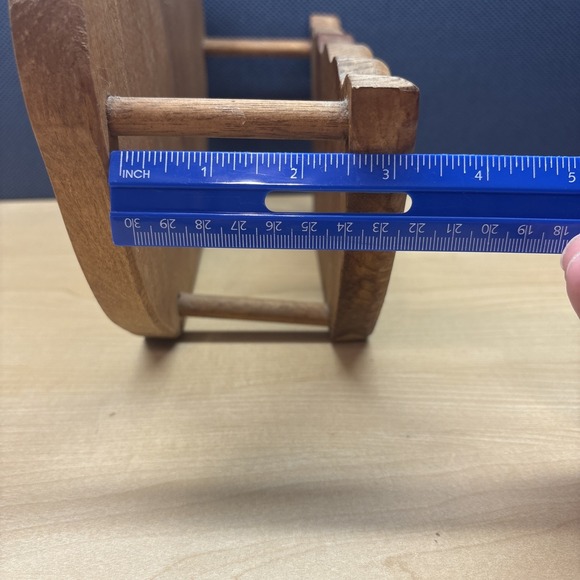 Vintage Wood China Wall Shelf Plate Rack Display Farmhouse Flower Painted. - Picture 9 of 15